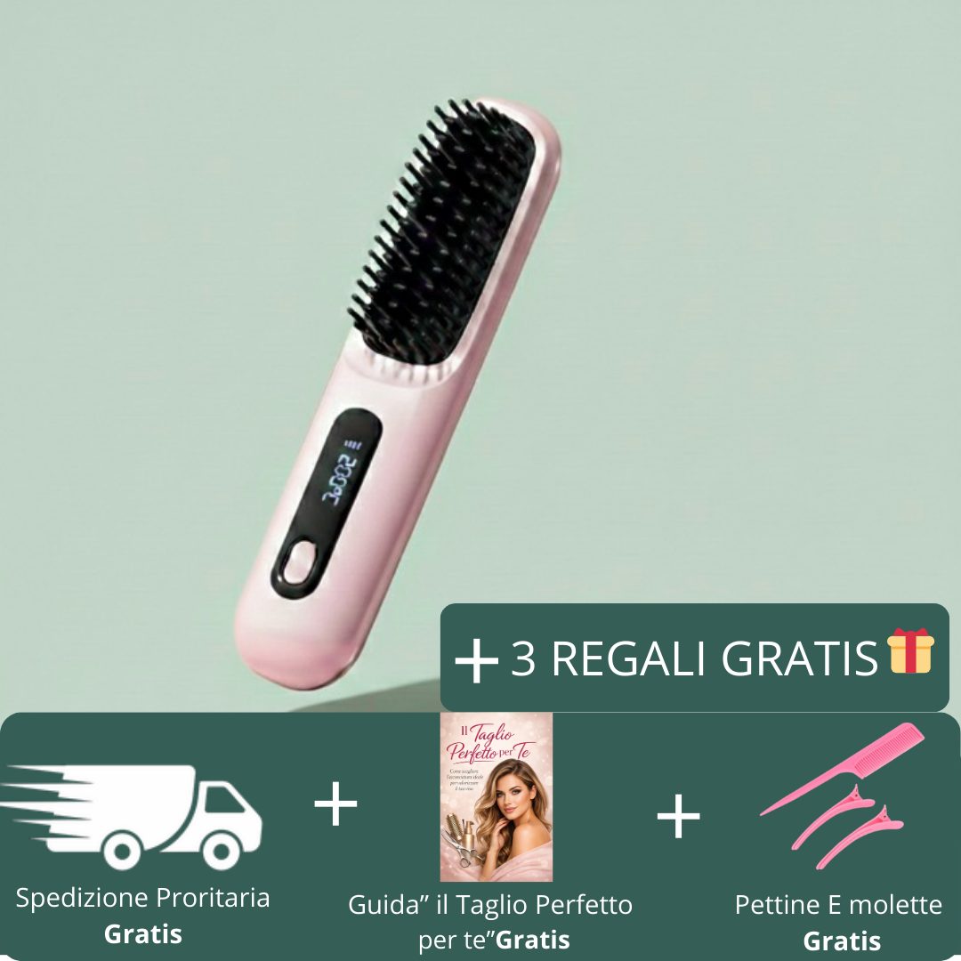 Capelli lisci in 3 minuti. Ovunque tu sia.