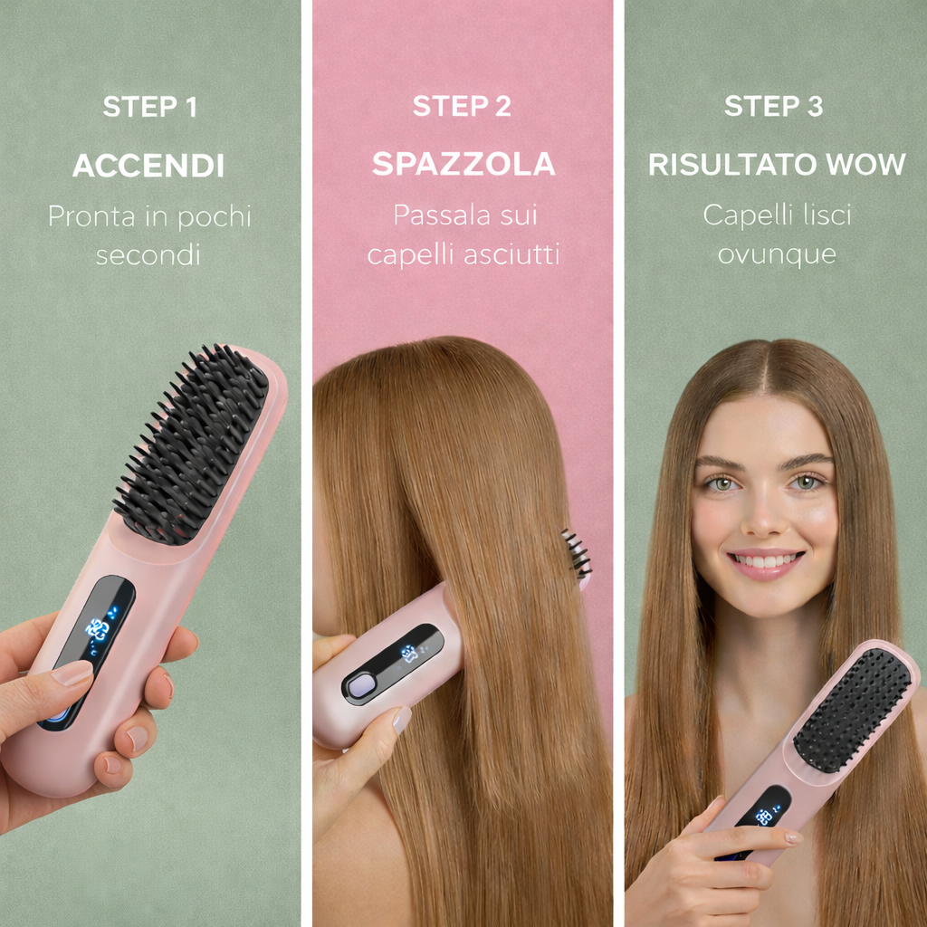 MooveBrush™ Spazzola lisciante senza fili