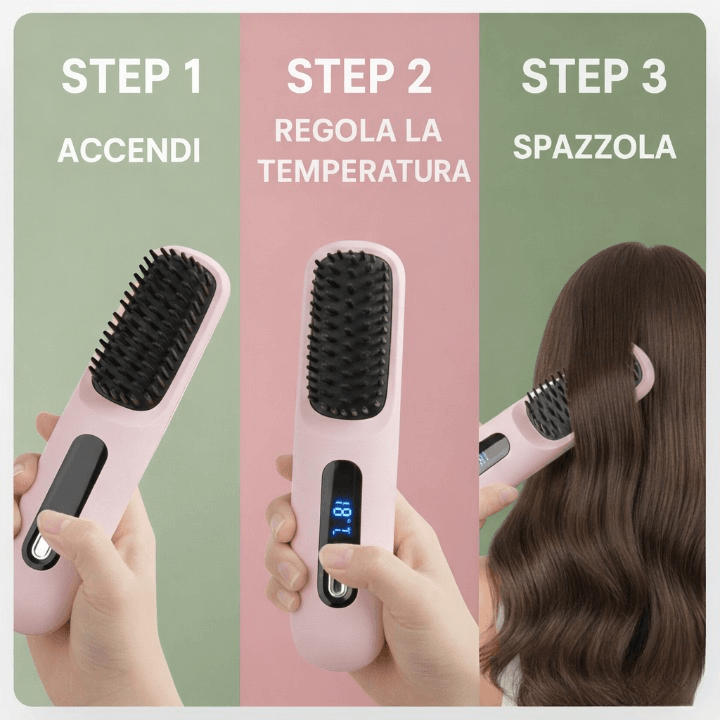 MooveBrush™ — Spazzola Lisciante Wireless FlexGlide™