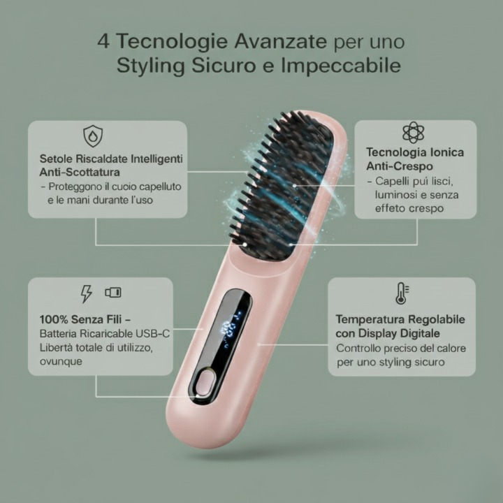 MooveBrush™ Spazzola lisciante senza fili