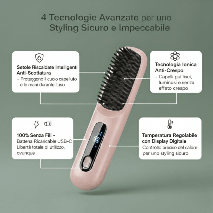 MooveBrush™ — Spazzola Lisciante Wireless FlexGlide™